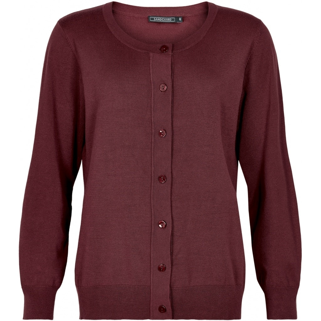 Sandgaard Short Cardigan Cardigan Bordeaux