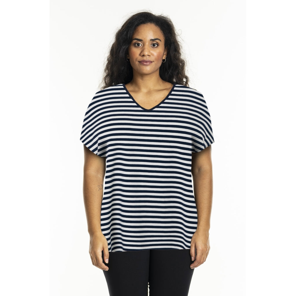 Sandgaard T-shirt striped T-Shirt Striped Navy/White