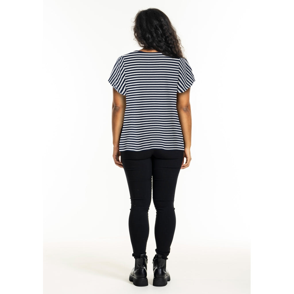 Sandgaard T-shirt striped T-Shirt Striped Navy/White