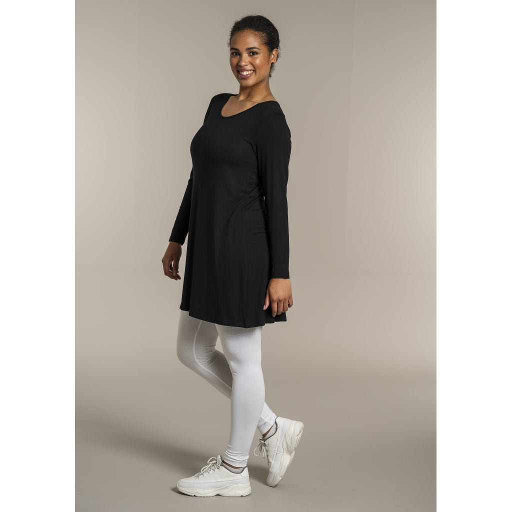 Sandgaard A-shape bluse med lange ærmer T-Shirt Black