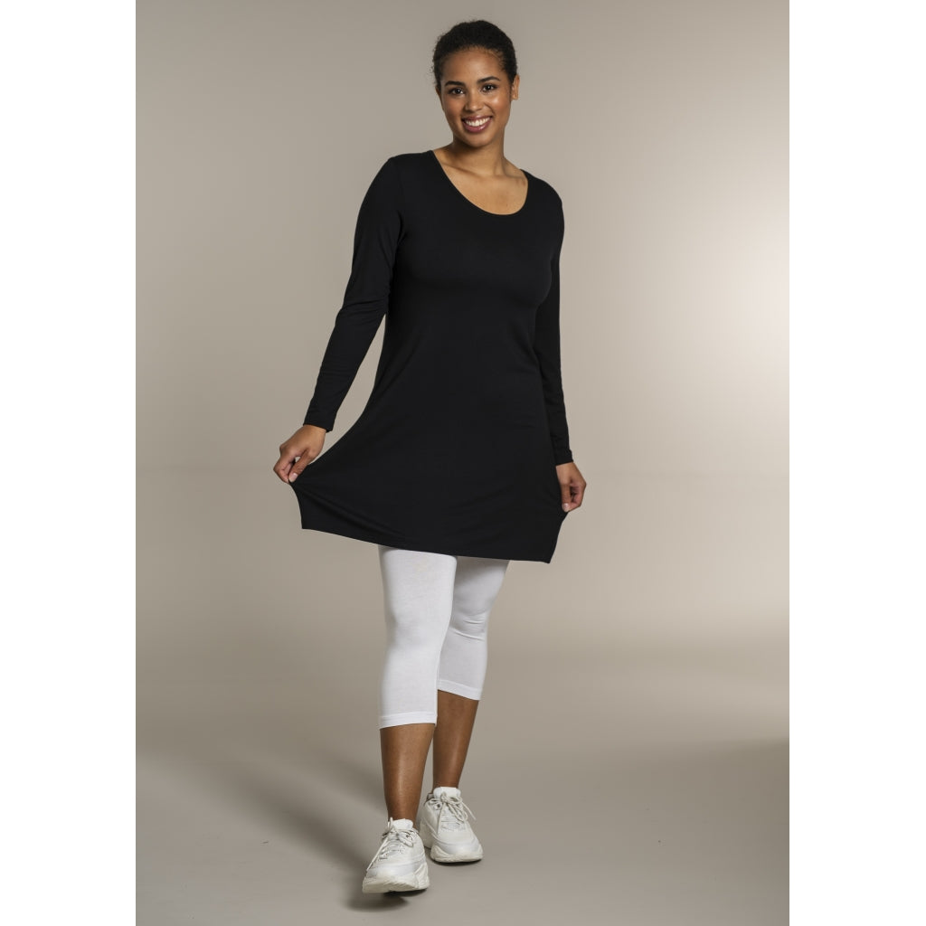 Sandgaard A-shape bluse med lange ærmer T-Shirt Black
