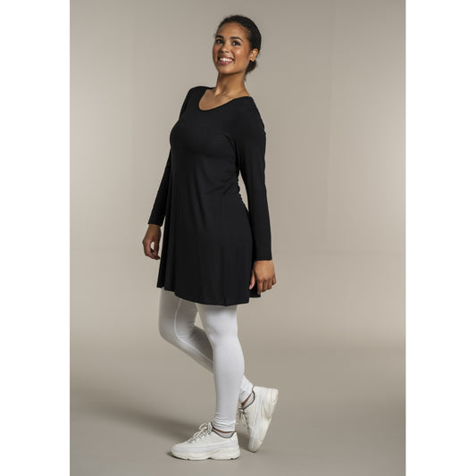 Sandgaard A-shape bluse med lange ærmer T-Shirt Black