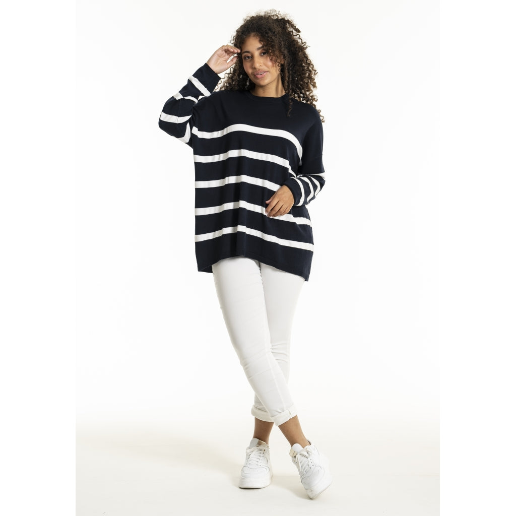 Sandgaard Blouse oversize Blouse Striped Navy/White