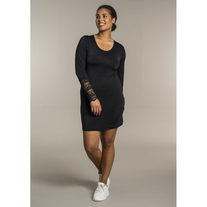 Sandgaard Bluse med blonde ærmer Top Black