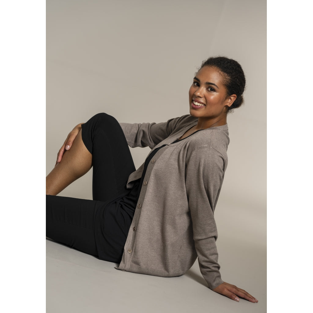 Sandgaard Cardigan Kort Cardigan Beige melange