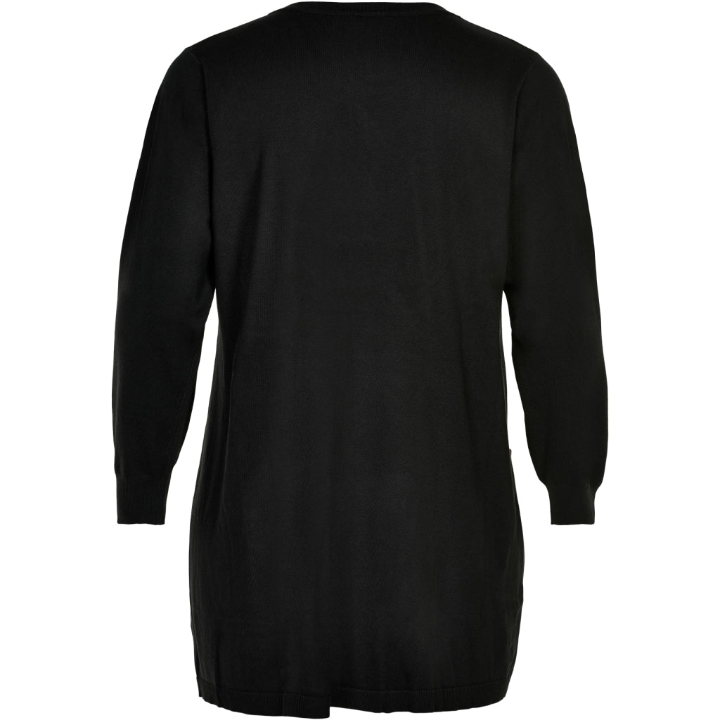 Sandgaard Lang cardigan med lommer Long Cardigan Black