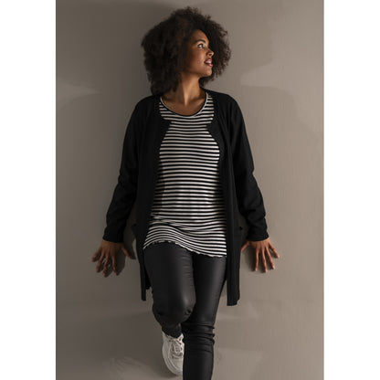 Sandgaard Lang cardigan med lommer Long Cardigan Black