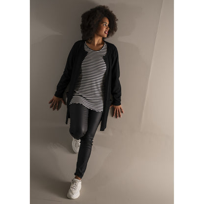 Sandgaard Lang cardigan med lommer Long Cardigan Black