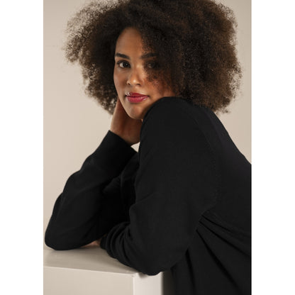 Sandgaard Lang cardigan med lommer Long Cardigan Black