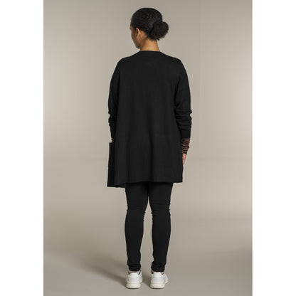 Sandgaard Lang cardigan med lommer Long Cardigan Black