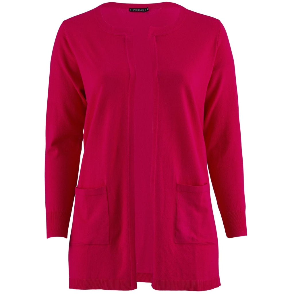 Sandgaard Lang cardigan med lommer Long Cardigan Pink