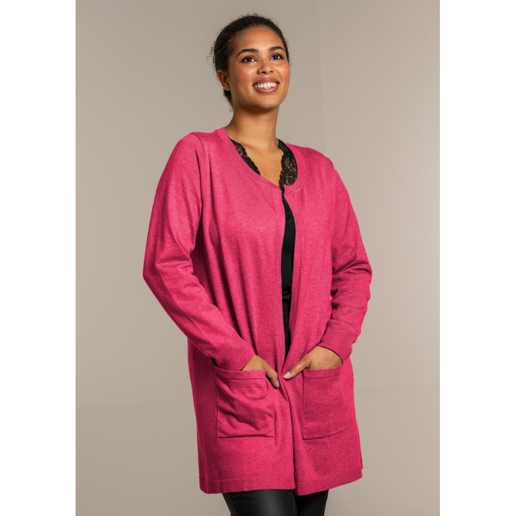 Sandgaard Lang cardigan med lommer Long Cardigan Pink