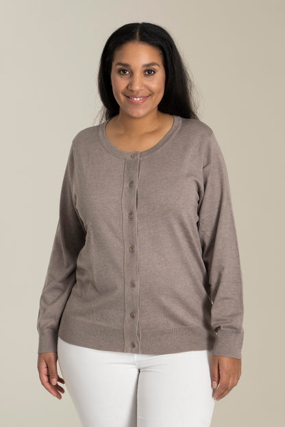 Sandgaard Cardigan Kort Cardigan Beige melange