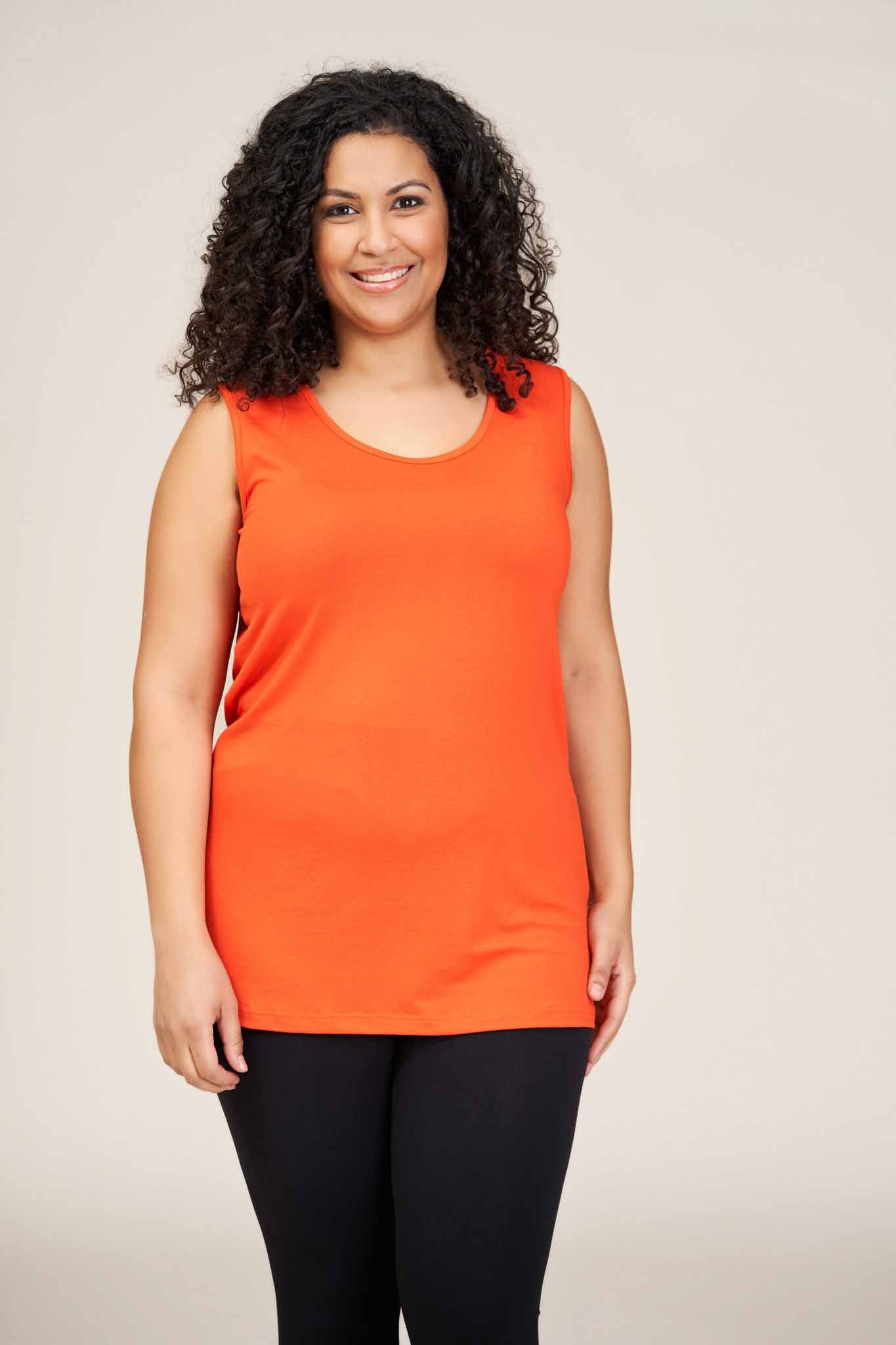 Sandgaard Kort panel top Top Chili Orange