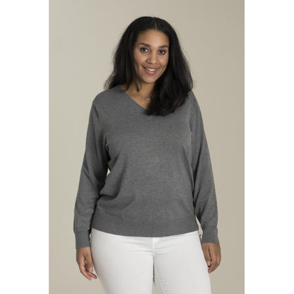 Sandgaard Strikket bluse Knit Blouse Grey Melange