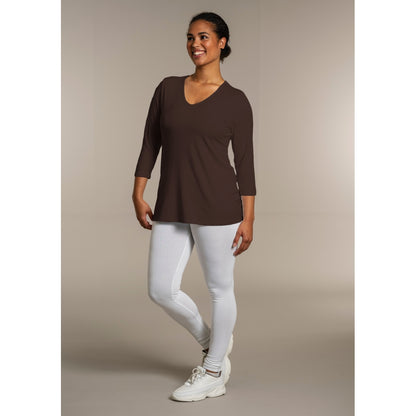 Sandgaard T-shirt med 3/4 ærmer T-Shirt Brown