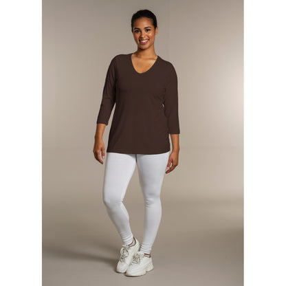 Sandgaard T-shirt med 3/4 ærmer T-Shirt Brown