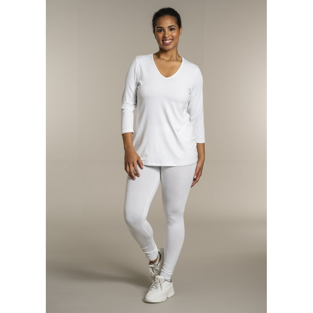 Sandgaard T-shirt med 3/4 ærmer T-Shirt White