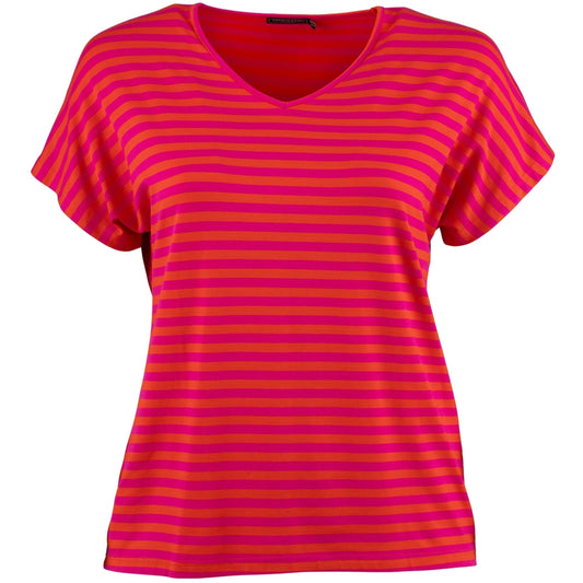 Sandgaard T-shirt striped T-Shirt Striped Mandarin/Pink